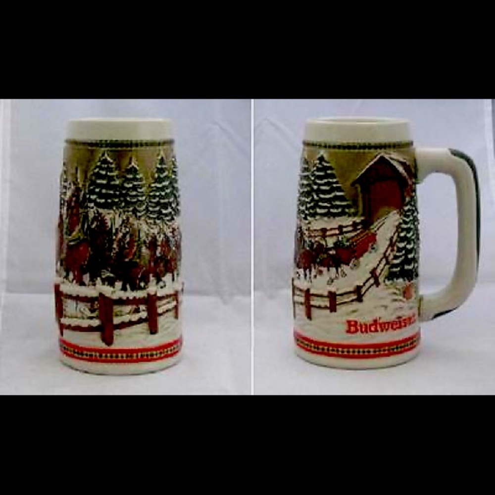 1984 Classic Budweiser Holiday Beer Stein